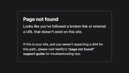 Live 404 response for the Ein Insights examples address