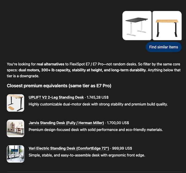 Uplift V2 and Jarvis surfaced as Closed premium equivalents without being asked
